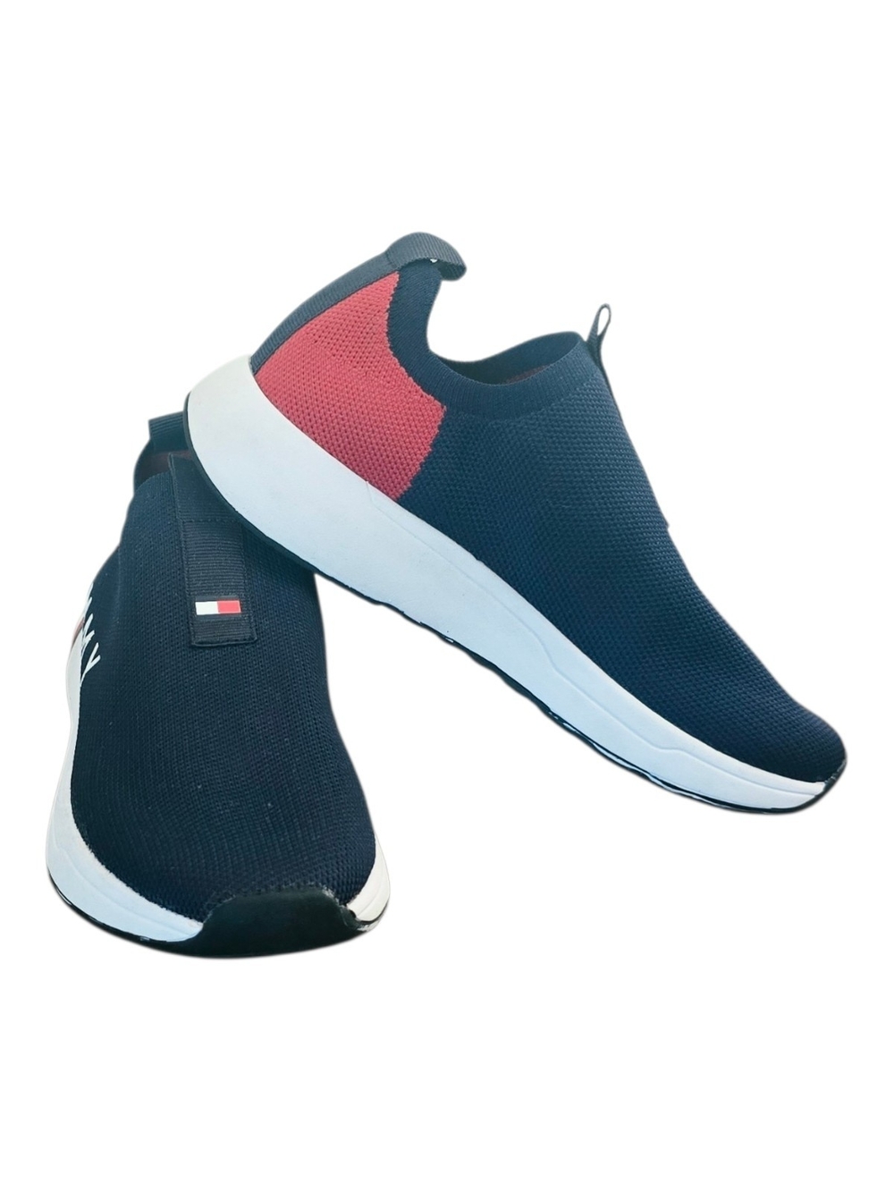 Tommy Hilfiger Women's Navy Slip-On Sneakers with Red Accent